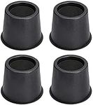 BWKJMY Round Bed Risers Lifts Height of 4 Inch Heavy Duty Set of 4 Pack for Risers for Sofa, Table, and Chair and Bed, Under Bed Storage Space (Black)