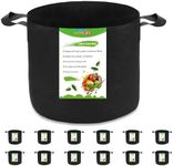OPPOLIFE 12-Pack 5 Gallon Plant Grow Bags, Heavy Duty Aeration Fabric Pots with Handles for Garden and Planting