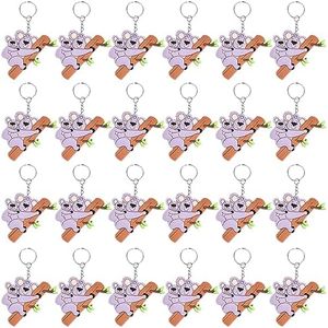 iMagitek 24 Pack Koala Party Keychains Keyrings for Koala Party Favors, Kids Birthday Party Bag Fillers, Baby Shower Return Gifts