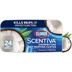 Clorox - 32034 Scentiva Disinfecting Wet Mopping Cloths, White