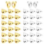 DSLSQD 40 Pieces Heart Shaped Magnetic Clasps for Jewelry Making, Bracelet Clasps and Closures Magnetic Clasps for Necklaces Bracelets DIY Making Jewelry Accessories (Gold, Silver)