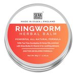 Ringworm Antifungal Cream | Powerful Herbal Balm for Ringworm, Jock Itch & Athlete's Foot | Tea Tree, Shea Butter & Eucalyptus | for Adults & Kids | Doctor Developed | by Sera Organics | UK Made 30g