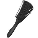 RENESMEE® Detangling Brush Multifunctional Octopus Hair Comb Scalp Massager for Natural Hair for Women Afro Textured America 3a to 4c Kinky Wavy Curly Coily Thick Long Hair (Black)