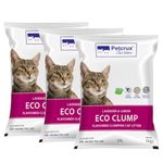 PetCrux Eco Clump Cat Litter | Natural Bentonite Clay | Pet Friendly Lavender Essential Oils | Superior Odour Control | 99.9% Dust Free Scoopable (for Multiple Cats), 15kg Total - 3 Packs of 5kg