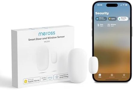 Meross WLAN Door and Window Sensor, Requires meross Hub, Mini Smart Magnetic Window Contact with Real-time Alarm, Compatible with Alexa, Apple Home, Google Home and SmartThings (Does Not Include Hub)