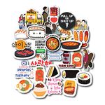 30 PCs Korean Drama Food Scrapbook Stickers for journals A4 Size Multicolored