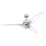 Westinghouse Lighting 7225500 Julien, Modern Industrial Ceiling Fan with Remote Control, 54 Inch, Brushed Nickel Finish