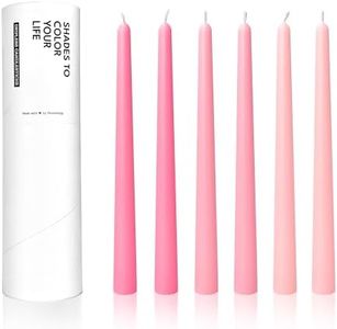 Homeology Truly DRIPLEESS Classic Taper Candles, Three Pink Shades, 10-inch, 3 Pairs(1 Pair for Each Shade), Unscented