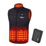 Telguua Heated Vest for Men with Battery Pack Warm Men's Heated Vest for Hunting Electric Heating Vest Men Rechargeable