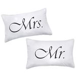 DasyFly Mr and Mrs Pillow Cases,His and Hers Couples Pillowcases, Romantic Anniversary V-Day Christmas Wedding Gifts for The Couple,Mr And Mrs Gifts for Him for Her