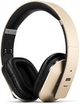 Wireless Bluetooth Headphones- August EP650 -Over Ear Headphones aptX Low Latency NFC Rich Bass Clear Sound 30 Days Stand by High-Performance Comfort Headset for PC Laptops Mobile Phones Tablets Gold