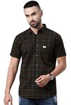 Majestic Man Cotton Checkered Half Sleeve Casual Shirt (XXX-Large,Multicolor)