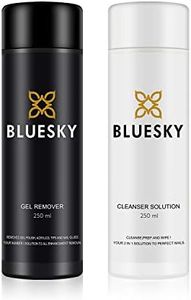 Bluesky Acetone Gel Nail Polish Remover and Nail Prep Cleanser Set, Isopropyl Alcohol Cleaner, Residue Wipe Off Sticky Layer Remover, 250ml