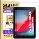 Screen Protector for iPad 9.7 inch (2018/2017 Model, iPad 6th/5th Generation) iPad Air 2/ iPad Air 1/ iPad Pro 9.7, Anti-Scratch Tempered Glass Film [2-Pack]