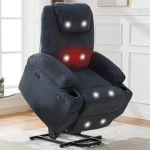 Garvee Electric Power Lift Recliner Chair,Corduroy Single Sofa with Massage and Heat,155°Adjustable and Stand Assist for Elderly & Mobility Impaired,Heavy Duty Lift Chair for Living Room Bedroom