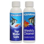 AQUARIAN Freshwater and Saltwater Fish Tank Water Conditioners Bundle: Includes (1) AQUARIAN WEEKLY WATER CLEANER 118 ml and (1) AQUARIAN TAP WATER SAFE 118 ml