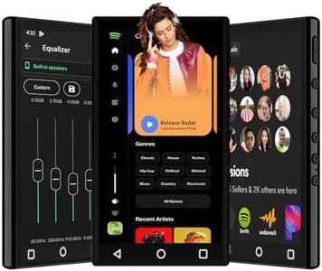 YFFIZQ 80GB MP3 Player with Bluetooth and WiFi,4.3" 1080P Full Touch Screen MP4 Player with Spotify,Portable HiFi Sound MP3 Player,Android 9.0 MTK 8 Core Music Player Support Online Music&Download APP