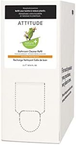 ATTITUDE Bathroom Cleaner, EWG Verified, Plant- and Mineral-Based Ingredients, Vegan Household Products, Citrus Zest, Bulk Refill, 2 Liters