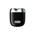 yoose Mini Shaver, Portable Electric Razor for Men, All Zinc Alloy & Magnetic Design, IPX7 Waterproof Washable, USB-C Rechargeable Rotary Shaver, Electric Shaver with Leather Case, Ideal Gift, Black