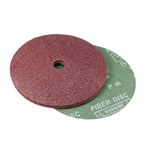 uxcell 7-Inch x 7/8-Inch Aluminum Oxide Resin Fiber Discs, Center Hole 36 Grit Sanding Grinding Discs, 5 Pack