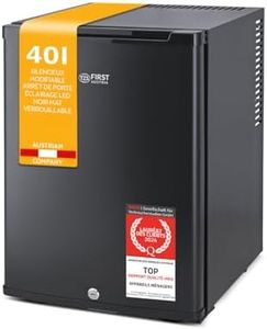 TZS First Austria Mini Frigo de Chambre 40L - Petit Frigo Silencieux Sans Congélateur, Réfrigérateur à Boissons avec Clé, Butée de Porte Interchangeable, Idéal pour Hôtel