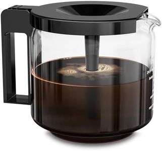 Glass Carafe Compatible with Technivorm Moccamaster KBGV Select, KBG Brewers, CD, CDG, 40oz 1.25L Coffee Pot Replacement(89830)