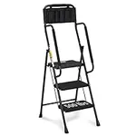 HBTower 3 Step Ladder with Handrail