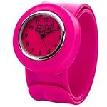 Popwatch Hot Pink Colour Wacky Watch ® Slap Strap Fast Fit Kids Childrens Silicone Band Unisex Instant Fit Any Size