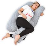 Kolbray®️ U Shape Pregnancy Pillow - Full Body Maternity Pillow | 2 Colours | UK Business | with Removable Jersey Cover | Orthopaedic Nursing Support Cushion for Women