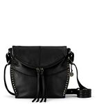 The Sak Women's Silverlake Crossbody Bag Leather, Casual Purse with Adjustable Strap & Zipper Pockets, Black, One Size