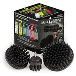 Ultra Stiff Drill Powered Cleaning Brushes Used for Heavy Duty Industrial Stripping by Drillbrush