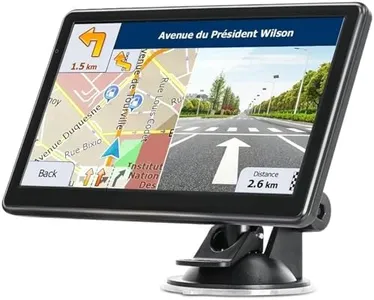 GPS Navigator for Car Truck RV, 7 Inch Touch Screen, Latest 2025 Maps for Car GPS, Support Voice Turn-by-Turn Guidance, Speed and Red Light Warning, Custom Truck Routing