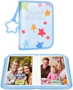 Baby's My First Photo Album for Baby Holds 21 4x6 Photos, Baby Photo Album Soft Cloth Family Book, My First Family Album for 4x6 Baby Shower Kids Toddlers Family Pictures, Toddler Photo Album (Blue)