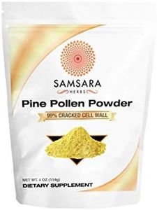 Samsara Herbs Pine Pollen Powder Wild Harvested - 99% Cracked Cell Wall (4oz/114g) Supports Healthy Energy & Longevity