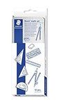 STAEDTLER 557 10 Noris Maths Set with Storage Tin (10 Pieces including Compass, Ruler, Protractor and Set Squares)