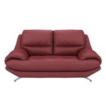 Homevibes Elegant Oasis Leatherette Premium Leather Sofa | 2 and 3 Seater Sofa | Best in Comfort | Best builtin qualit (Red - Burgundy, 2 Seater)