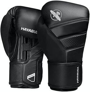 Hayabusa T3 Boxing Gloves for Men and Women Wrist and Knuckle Protection, Dual-X Hook and Loop Closure, Splinted Wrist Support, 5 Layer Foam Knuckle Padding - Black, 14 oz