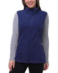 33,000ft Women's Fleece Gilets Lightweight Warm Ladies Vest Outerwear, Sleeveless Spring Jacket with Zip Up Pockets Purple Blue L/UK 14