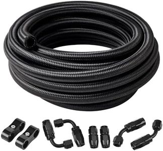 EVIL ENERGY 12AN Fuel Line Kit,AN12 Braided Nylon Fuel Hose CPE 10FT Black