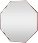 Miruo Miruo Mirror Mirror Octagonal Wall Hanging Stylish Feng Shui Good Luck Shatterproof 17.7 x 17.7 inches (45 x 45 cm) (Rose Gold)