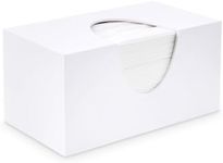 Tissue Box Cover Rectangle - Tissue Box Holder Rectangular - Compatible with Puffs - Acrylic White Bathroom Accessories Décor