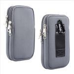 Cellphone Belt Clip Holder Men, Small Cell Phone Waist Pack, 6.9" Multipurpose Nylon Belt Holster Case Wallet Cell Phone Holder with Shoulder Strap Card Holder Purse Mobile Phone Waist Belt Bag Pouch