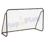 Hop N Play Portable Steel Football Goal Post, 4x2.6 FT Rebound Net with Quick Folding Design, Multi Angle Adjustment for Kids Teens & All Ages, Soccer Training Equipment, Easy Set Up & Perfect Storage