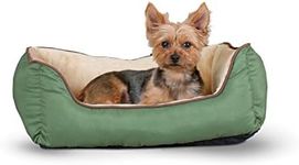 K&H Pet Products 3163 Self-Warming Lounge Sleeper Pet Bed Small Sage/Tan 16" x 20"