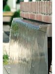 Primrose 30cm Stainless Steel Waterfall Blade Cascade (Sheer descent) Rear Supply for Wall Water Features