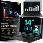 VINTEZ [2 Pack] 14 Inch 16:9 Computer Privacy Screen Filter for Widescreen Monitor and Laptop - Anti-Glare - Anti-Scratch Protector Film - Data Confidentiality Shield [2 Pack]