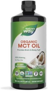 Nature's Way Organic MCT Oil, 30 Fl Oz, Brain and Body Fuel from Coconuts*, C8 Caprylic Acid and C10 Capric Acid, Keto and Paleo Certified, Organic, Non-GMO Project Verified (Packaging May Vary)