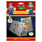 Super Mario Tech Stickers, Set of 36 Super Mario Stickers for Laptops, Mobile Phones and Tablets (Mushroom Kingdom Design) Device Stickers for Children, Stickers for Adults - Official Merchandise