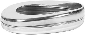 Angoily 1pc Toilet Seat for Elderly Pan with Lid Stainless Steel Saucepan Male Bed Pan Portable Elderly Bed Urine Pot Horizontal Bed Pan for Bedridden Elderly Metal