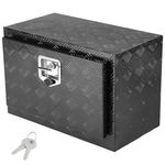 VEVOR Underbody Truck Box, 24" x 14" x 16" Pickup Storage Box, Heavy Duty Aluminum Diamond Plate Tool Box with Lock and Keys, Waterproof Trailer Storage Box with T-Handle Latch for Truck, Van, Trailer